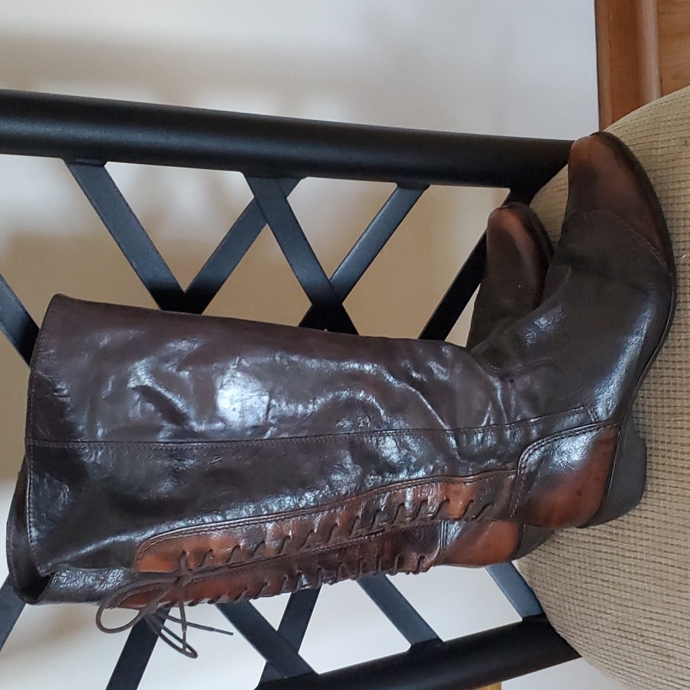 Leather boots